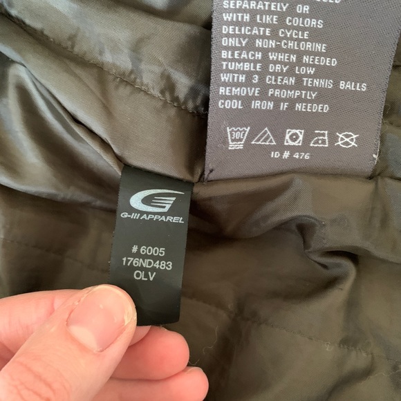 Kenneth Cole Reaction Dark Green Down Jacket - Picture 15 of 15